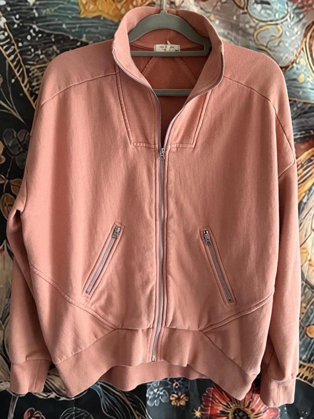 rag & bone Dusty Rose Full-Zip Bomber Jacket